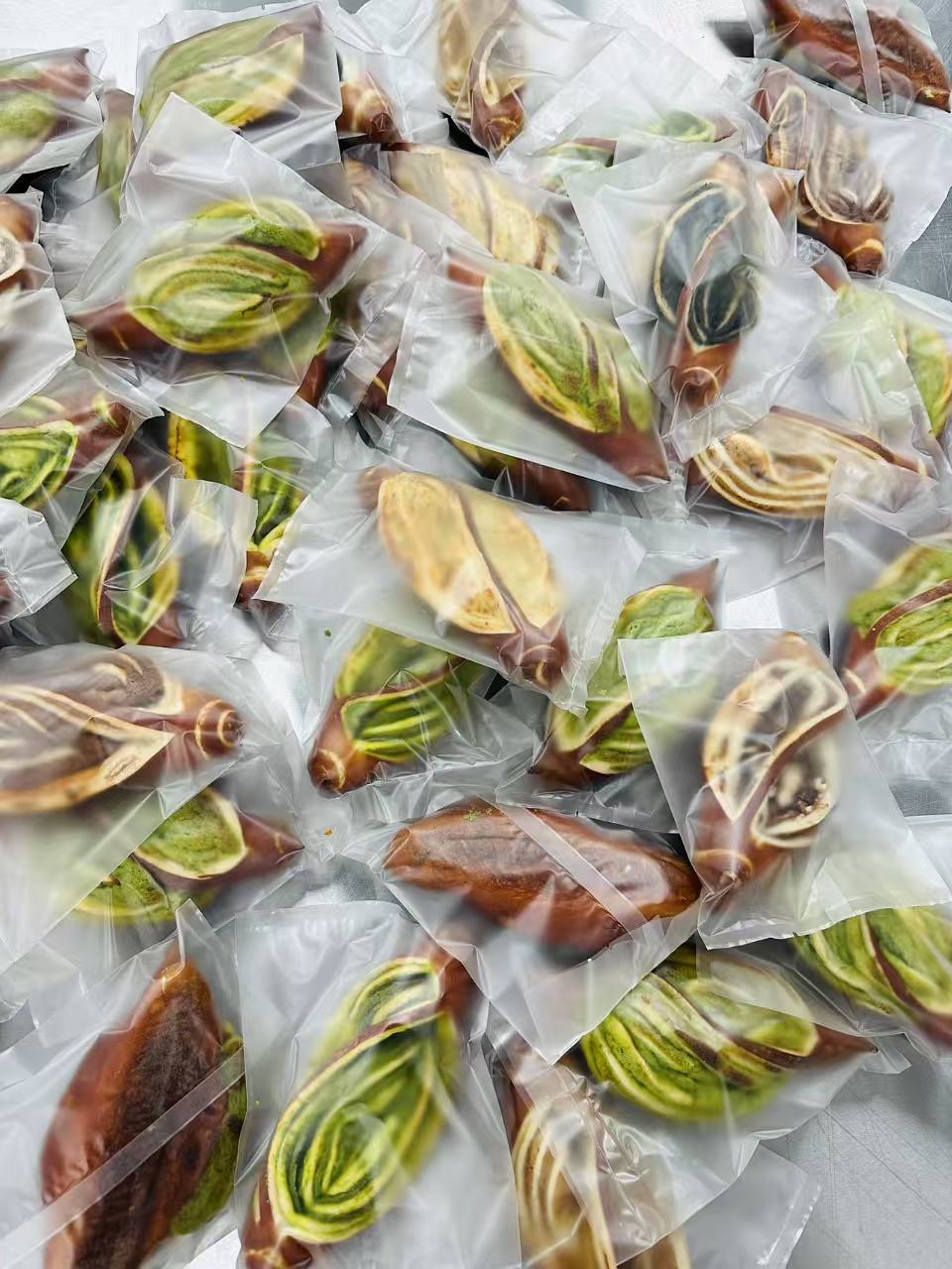 Individually wrapped pretzel buns