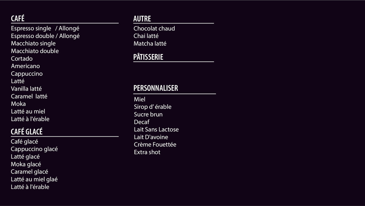 coucou café menu